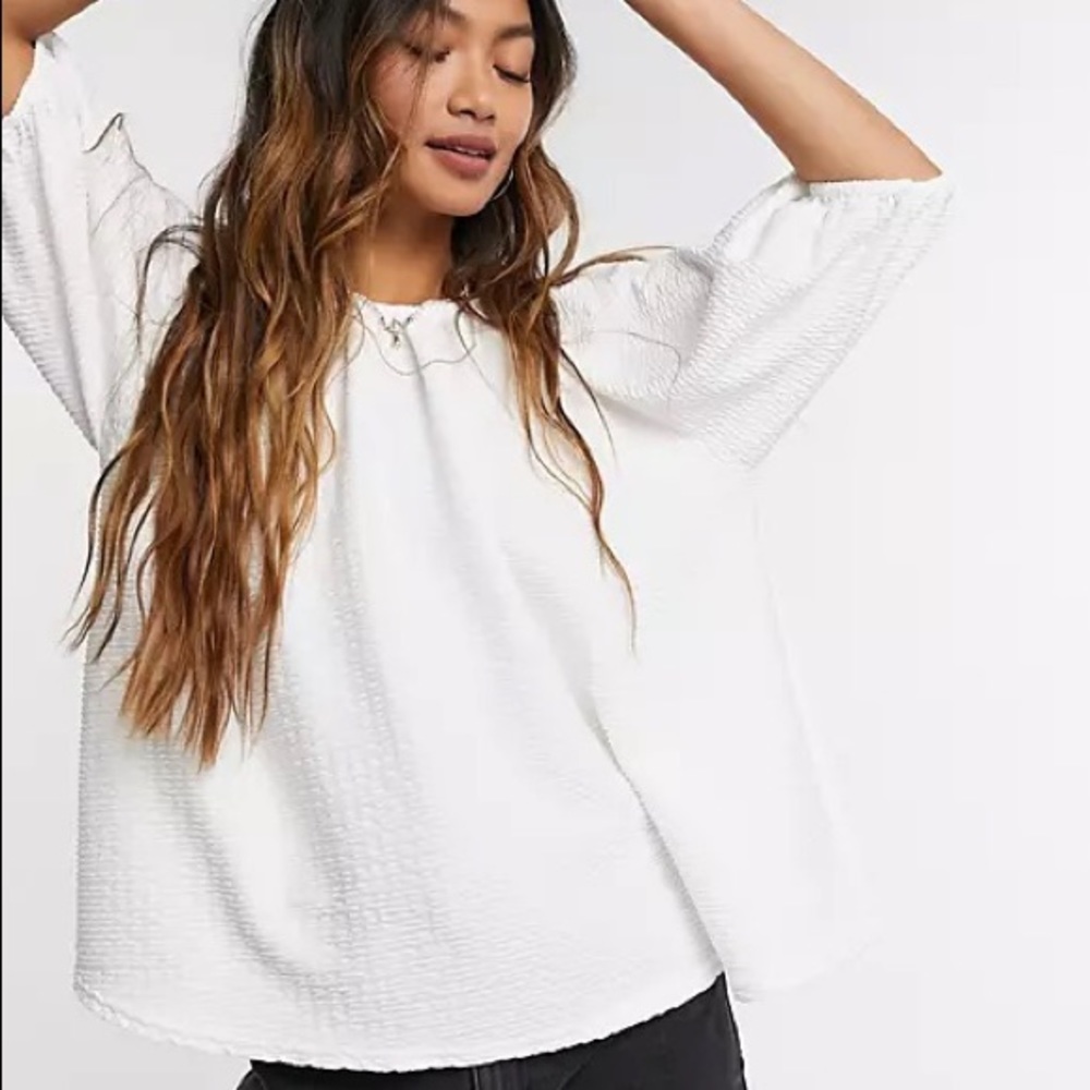 NWOT ASOS DESIGN Trapeze Textured Smock Top